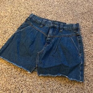 Free People jean skirt; size 26. NWOT.